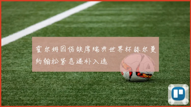 霍尔姆因伤缺席瑞典世界杯赫尔曼约翰松紧急递补入选